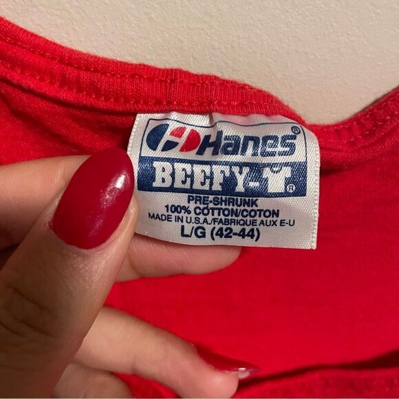 Vintage VTG Chicago Bulls 90s Hanes BeefyT Men’s Tank- Size Large - Picture 2 of 5